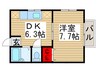 デザインコートＴＫ 1DKの間取り