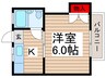 シュガ－ハウス 1Kの間取り