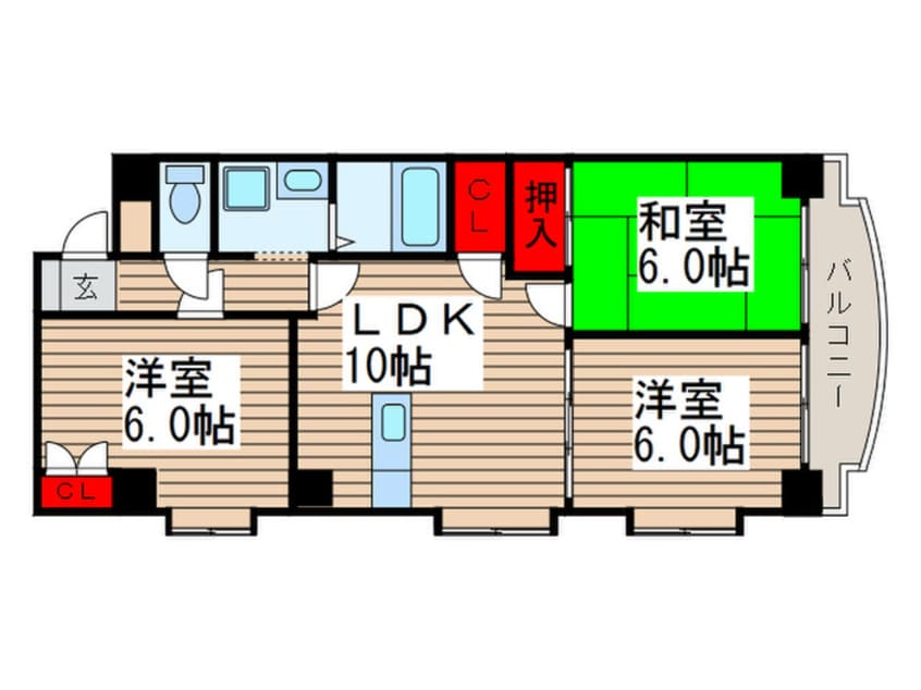 間取図 レピド－ル福田Ⅱ
