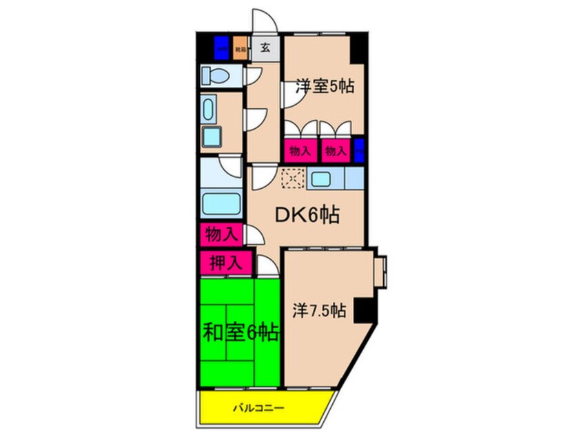 間取図 レピド－ル福田Ⅱ
