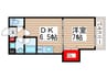 ＡＲＳおおたかの森 1DKの間取り