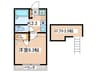 クレスト矢部 1Kの間取り