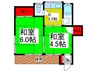 楽々荘 2Kの間取り