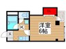 エスポワールハギ 1Kの間取り