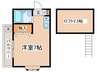 スカイハイツ 1Rの間取り