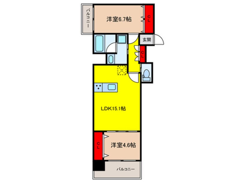 間取図 QUALITAS日本橋浜町