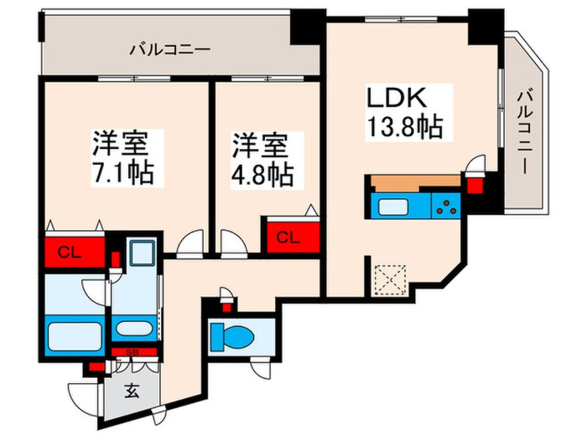 間取図 カスタリア荒川