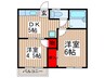 菊ハイツ 2DKの間取り