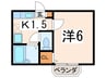 ラ・ビュット・ボアゼ 1Kの間取り