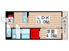 リブリ・ＣｏｎＣａｌｏｒｅ 1LDKの間取り