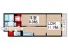 サードコート 1LDKの間取り