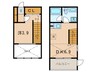 可染館 1DKの間取り