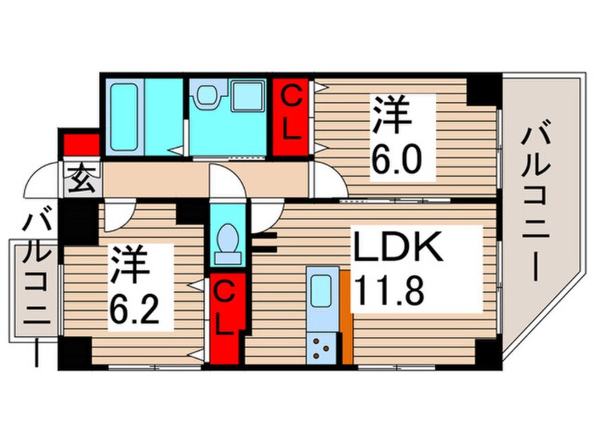 間取図 クリスタルコ－ト