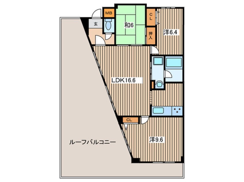 間取図 バ－ドタウン２番館