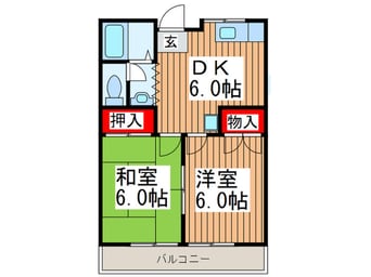 間取図 コーポ関根２