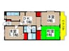 市川グリーンタウン第二ミズホ 3DKの間取り