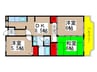 市川グリーンタウン第二ミズホ 3DKの間取り