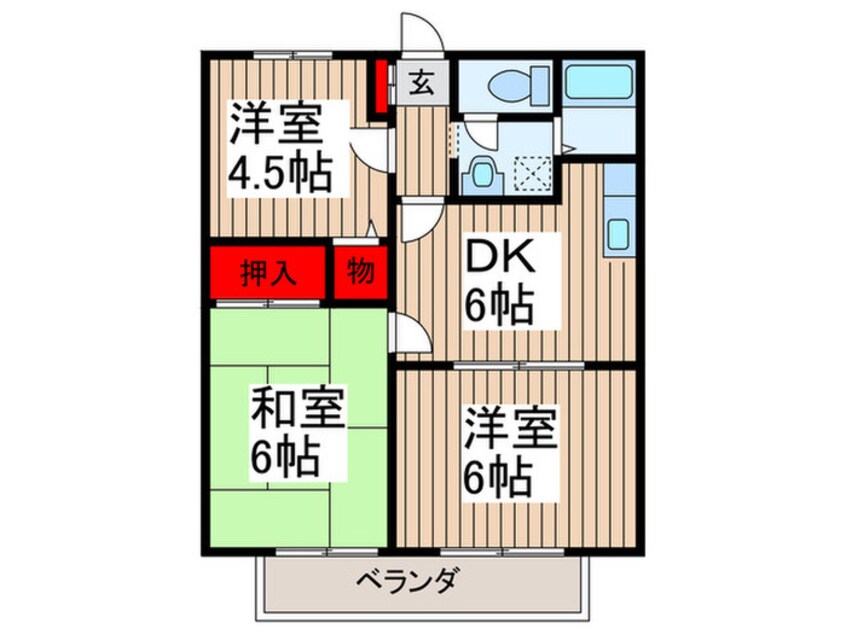 間取図 ハイツ田園