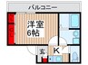 Blue Terrace松戸 1Kの間取り