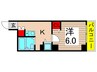 メインステージ五反野（901） 1Kの間取り