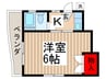 マ－ブルハイツ 1Kの間取り