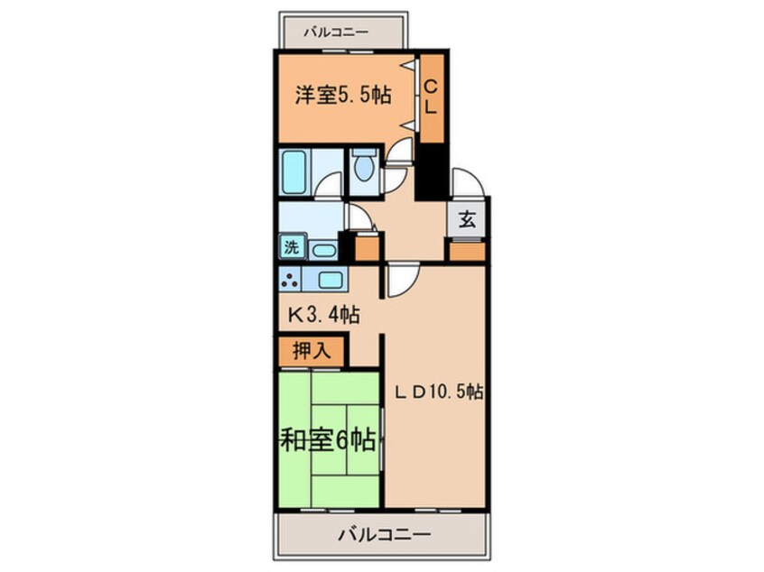 間取図 フィ－ル天神町３号館