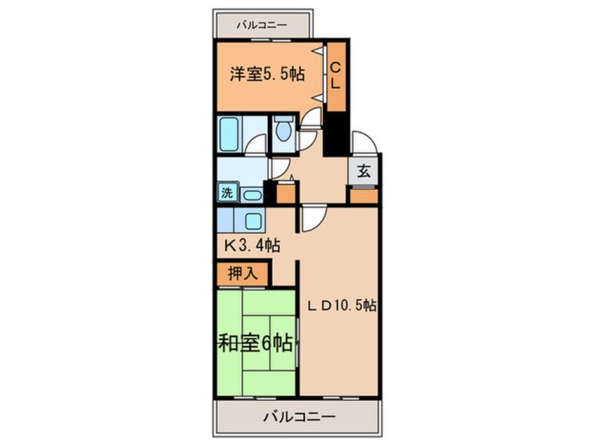 間取図 フィ－ル天神町３号館