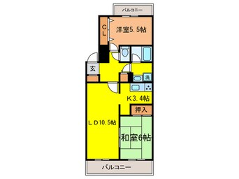 間取図 フィ－ル天神町３号館