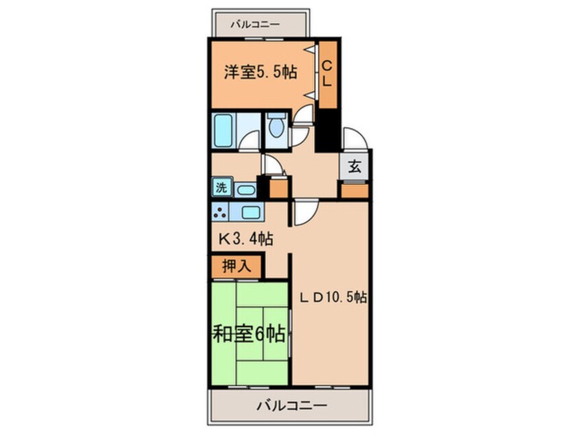 間取図 フィ－ル天神町３号館