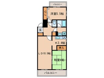 間取図 フィ－ル天神町３号館