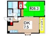 アサヒハイム 1DKの間取り