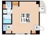 IWAIビル 1Kの間取り