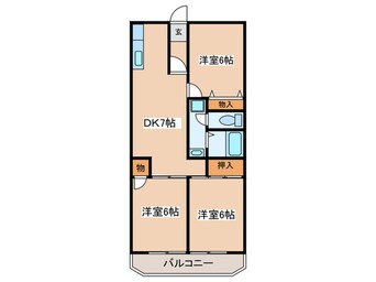 間取図 ボヌール秦野Ⅰ