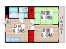グレース鎌ヶ谷Ⅰ 2DKの間取り