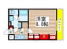 グレイス本千葉 1Kの間取り