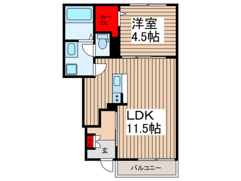 間取図 ＮＥＷ　ＤｅＦＩ恵美