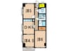 梶ヶ谷ホ－ムズ 3DKの間取り
