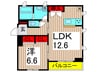 アヴニール綾瀬 1LDKの間取り