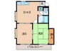 内田ロイヤルマンション 2DKの間取り