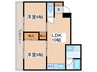 マザール平和台 2LDKの間取り