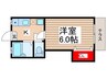 大栄ハイツ 1Kの間取り