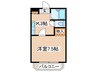 玉学サイドパレス５ 1Kの間取り