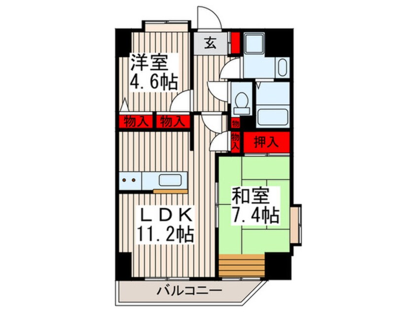 間取図 フォーエレメンツ竹ノ塚