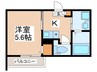 MELDIA堀之内3丁目 1Kの間取り