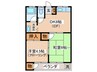 レジデンス南平３号棟 2DKの間取り