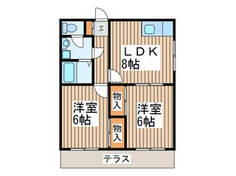 間取図 テラス横木