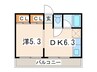エスポワ－ルピエス 1DKの間取り
