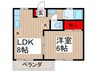 ウエストハイツ 1LDKの間取り
