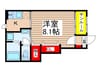 仮）木野目新築AP 1Kの間取り