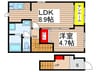 仮）木野目新築AP 1LDKの間取り